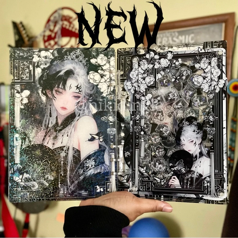 NEW A5 DIY Gothic Notebook Tribal Sigil Charm Shaker Punk Journal Sketchbook